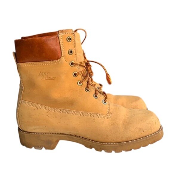 Thom McAn Land Rover Boots Men’s 10 Wheat Brown Leather Work Vintage - Picture 1 of 16